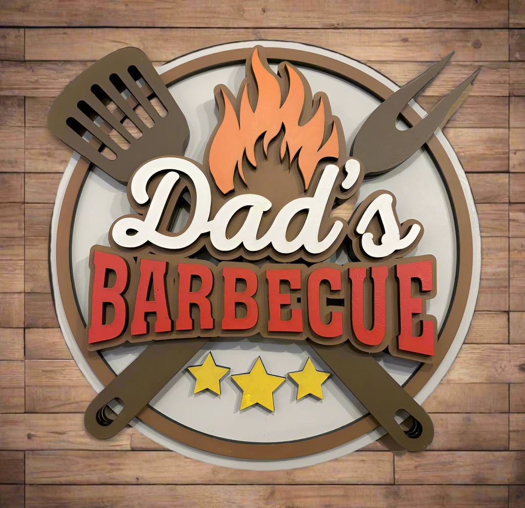 Dad's BBQ Sign Deluxe