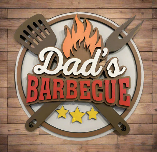 Dad's BBQ Sign Deluxe