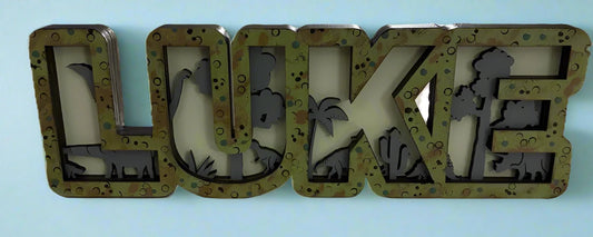 Dinosaur Themed Name Plaque