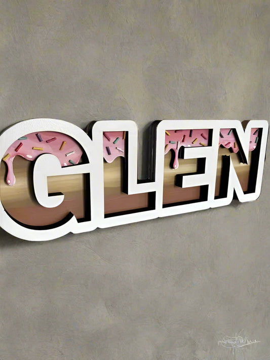 Donut Themed Name Plaque