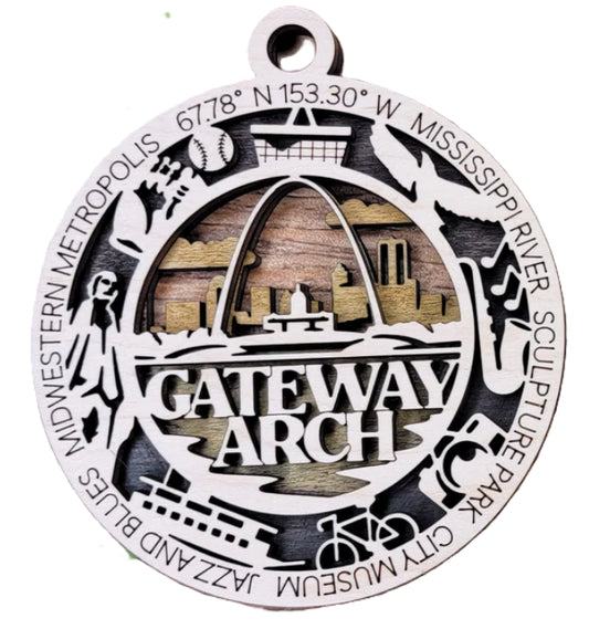 Gateway Arch National Park - Christmas Ornament