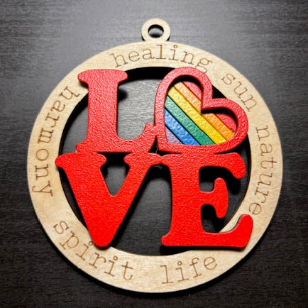 LOVE Holiday Ornament