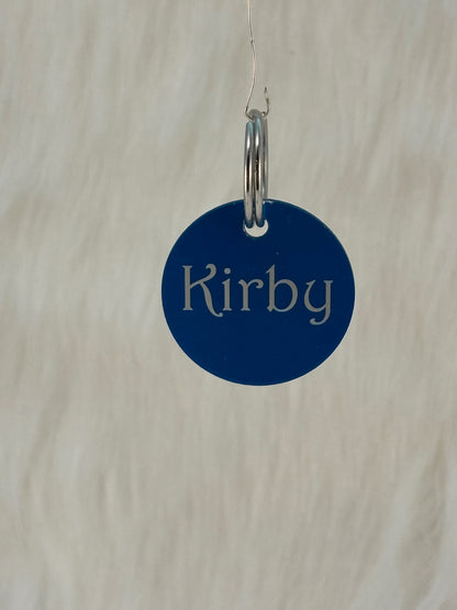 Anodized Aluminum Dog Tag - Round Shape