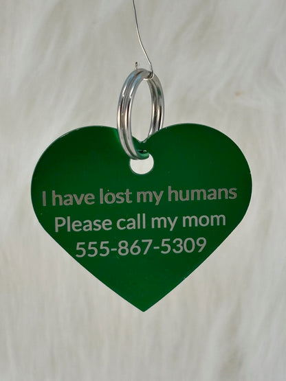 Anodized Aluminum Dog Tag - Heart Shape