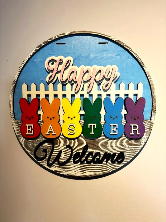 Happy Easter & Welcome Door Hanger