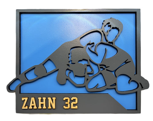 Wrestling Sports Recognition Plaque